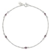 Thumbnail Image 2 of Amethyst Anklet Sterling Silver 9 Length