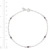 Thumbnail Image 4 of Amethyst Anklet Sterling Silver 9 Length