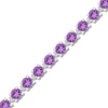 Thumbnail Image 1 of Natural Amethyst Tennis Bracelet Sterling Silver