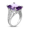 Thumbnail Image 2 of Natural Amethyst Ring White Topaz Sterling Silver