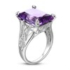 Thumbnail Image 1 of Natural Amethyst Ring White Topaz Sterling Silver