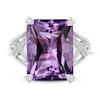 Thumbnail Image 3 of Natural Amethyst Ring White Topaz Sterling Silver