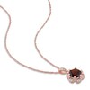 Thumbnail Image 2 of Natural Garnet Necklace 1/20 ct tw Diamonds 14K Rose Gold