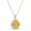 Thumbnail Image 0 of Natural Citrine Necklace 1/20 ct tw Diamonds 14K Yellow Gold