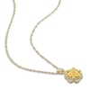 Thumbnail Image 1 of Natural Citrine Necklace 1/20 ct tw Diamonds 14K Yellow Gold