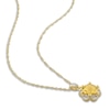 Thumbnail Image 2 of Natural Citrine Necklace 1/20 ct tw Diamonds 14K Yellow Gold