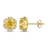 Thumbnail Image 1 of Natural Citrine Earrings 1/15 ct tw Diamonds 14K Yellow Gold