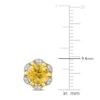 Thumbnail Image 2 of Natural Citrine Earrings 1/15 ct tw Diamonds 14K Yellow Gold