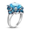 Thumbnail Image 2 of Natural Topaz Ring Natural Iolite Sterling Silver