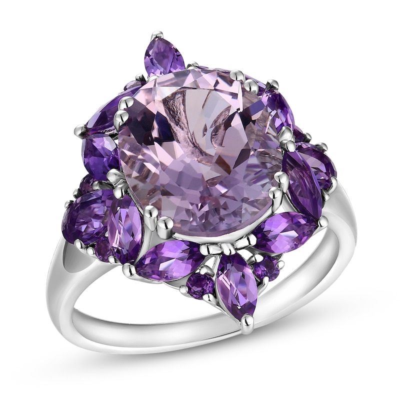 Main Image 1 of Natural Amethyst Ring Sterling Silver