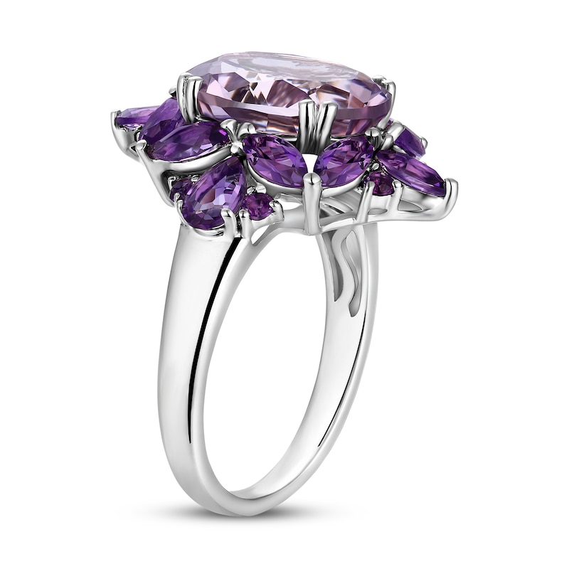 Natural Amethyst Ring Sterling Silver