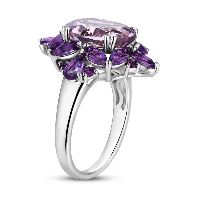 Main Image 2 of Natural Amethyst Ring Sterling Silver