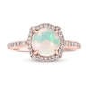 Thumbnail Image 2 of Effy Natural Opal Ring 1/6 ct tw Diamonds 14K Rose Gold
