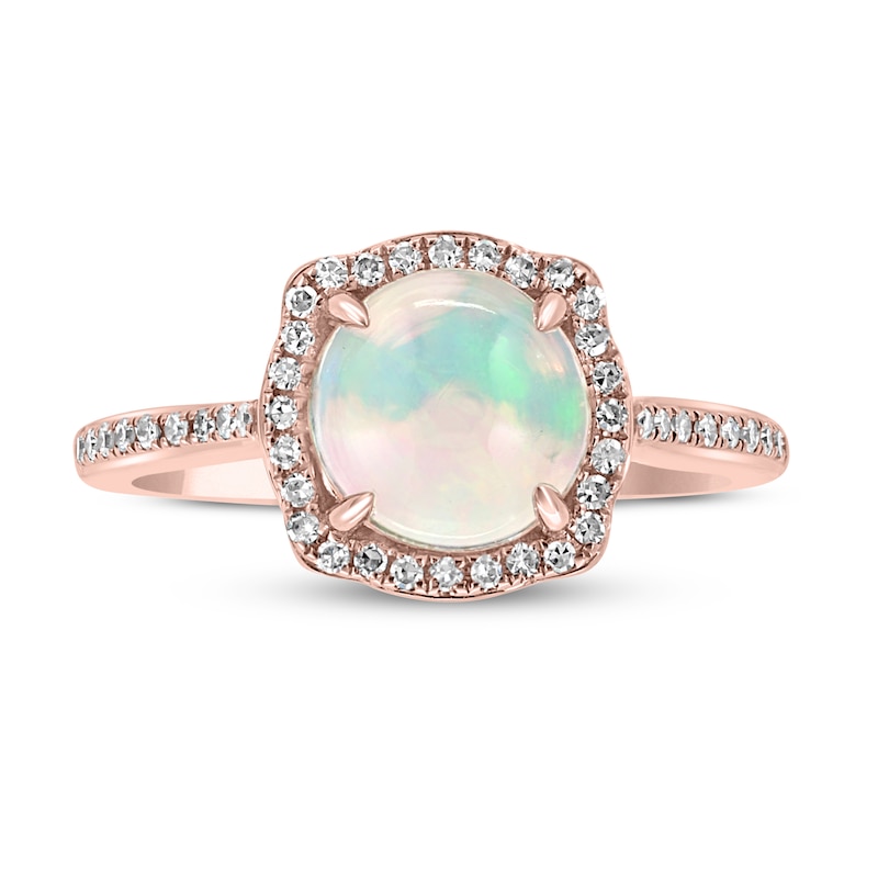 opal ring rose gold