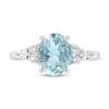 Thumbnail Image 3 of Effy Natural Aquamarine Ring 1/5 ct tw Diamonds 14K White Gold