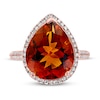 Thumbnail Image 2 of Effy Natural Citrine Ring 1/3 ct tw Diamonds 14K Rose Gold