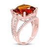 Effy Natural Citrine Ring 1/3 ct tw Diamonds 14K Rose Gold