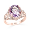 Thumbnail Image 0 of Effy Natural Amethyst Ring 1/4 ct tw Diamonds 14K Rose Gold