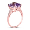 Thumbnail Image 1 of Effy Natural Amethyst Ring 1/10 ct tw Diamonds 14K Rose Gold