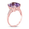 Thumbnail Image 2 of Effy Natural Amethyst Ring 1/10 ct tw Diamonds 14K Rose Gold