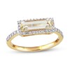 Natural Quartz Ring 1/4 ct tw Diamonds 14K Yellow Gold