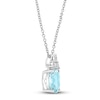 Thumbnail Image 2 of Effy Natural Aquamarine Pendant 1/10 Diamonds 14K White Gold