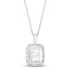 Thumbnail Image 3 of Effy Natural Aquamarine Necklace 1/4 ct tw Diamonds 14K White Gold