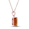 Thumbnail Image 1 of Effy Natural Citrine Necklace 1/10 ct tw Diamonds 14K Rose Gold