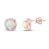 Thumbnail Image 0 of Effy Natural Opal Earrings 1/6 ct tw Diamonds 14K Rose Gold