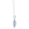 Thumbnail Image 2 of Natural Aquamarine/Tanzanite Necklace Diamond Accents 10K White Gold