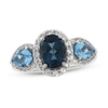 Thumbnail Image 0 of Natural Topaz & White Lab-Created Sapphire Ring 10K White Gold