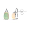 Thumbnail Image 0 of Opal Earrings 1/20 ct tw Diamonds 10K White Gold