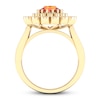Thumbnail Image 3 of Citrine Ring 1/6 ct tw Diamonds 10K Yellow Gold