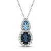 Thumbnail Image 1 of Natural Topaz Necklace 10K White Gold
