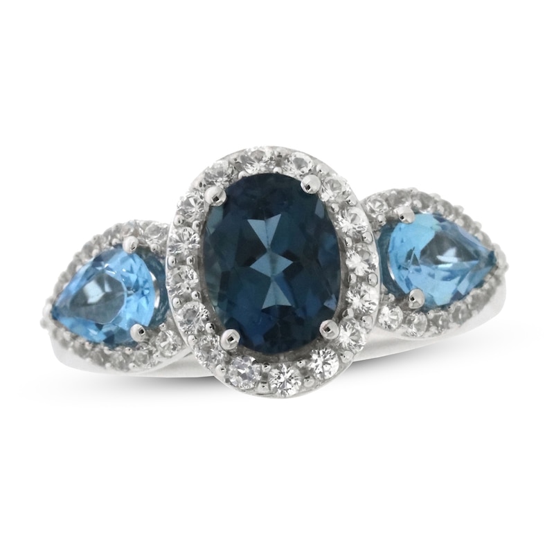 Natural Topaz Ring 10K White Gold