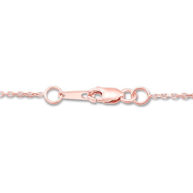 Main Image 3 of Amethyst Necklace 1/20 ct tw Diamonds 10K Rose Gold