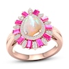 Thumbnail Image 0 of Opal Ring Diamond/Pink Sapphire 1/5 ct tw 10K Rose Gold