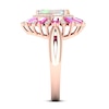 Thumbnail Image 1 of Opal Ring Diamond/Pink Sapphire 1/5 ct tw 10K Rose Gold