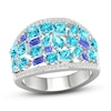 Thumbnail Image 0 of Topaz Ring 1/6 ct tw Diamonds 10K White Gold