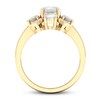 Thumbnail Image 2 of Natural Opal Ring 1/10 ct tw Diamonds 10K Yellow Gold