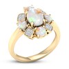 Thumbnail Image 3 of Natural Opal Ring 1/10 ct tw Diamonds 10K Yellow Gold