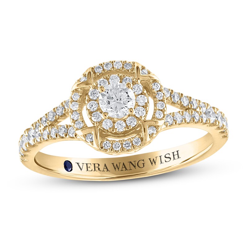 Vera Wang WISH Diamond Ring 1/2 ct tw Round 10K Yellow Gold