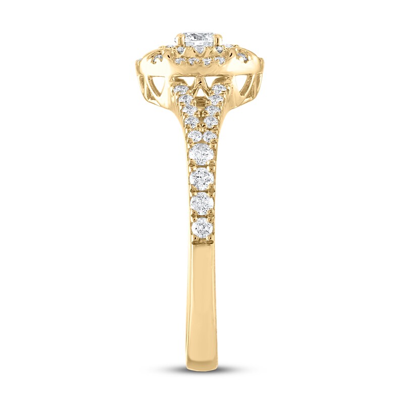 Vera Wang WISH Diamond Ring 1/2 ct tw Round 10K Yellow Gold