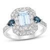 Thumbnail Image 0 of Natural Aquamarine & Natural Topaz Ring Sterling Silver