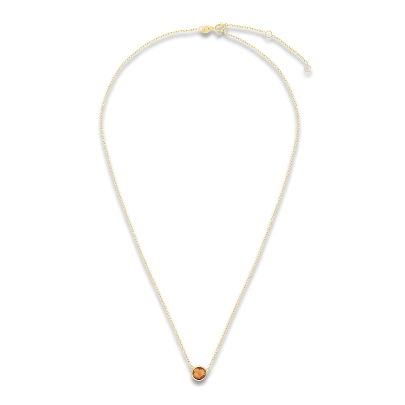 Main Image 2 of Natural Citrine Necklace 14K Yellow Gold