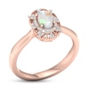 Thumbnail Image 1 of Natural Opal Ring 1/10 ct tw Diamonds 10K Rose Gold