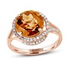Thumbnail Image 1 of Effy Natural Citrine Ring 1/5 ct tw Diamonds 14K Rose Gold
