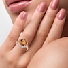 Thumbnail Image 2 of Effy Natural Citrine Ring 1/5 ct tw Diamonds 14K Rose Gold