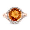 Thumbnail Image 4 of Effy Natural Citrine Ring 1/5 ct tw Diamonds 14K Rose Gold