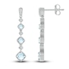 Thumbnail Image 3 of Natural Aquamarine Dangle Earrings 1/20 ct tw Diamonds Sterling Silver